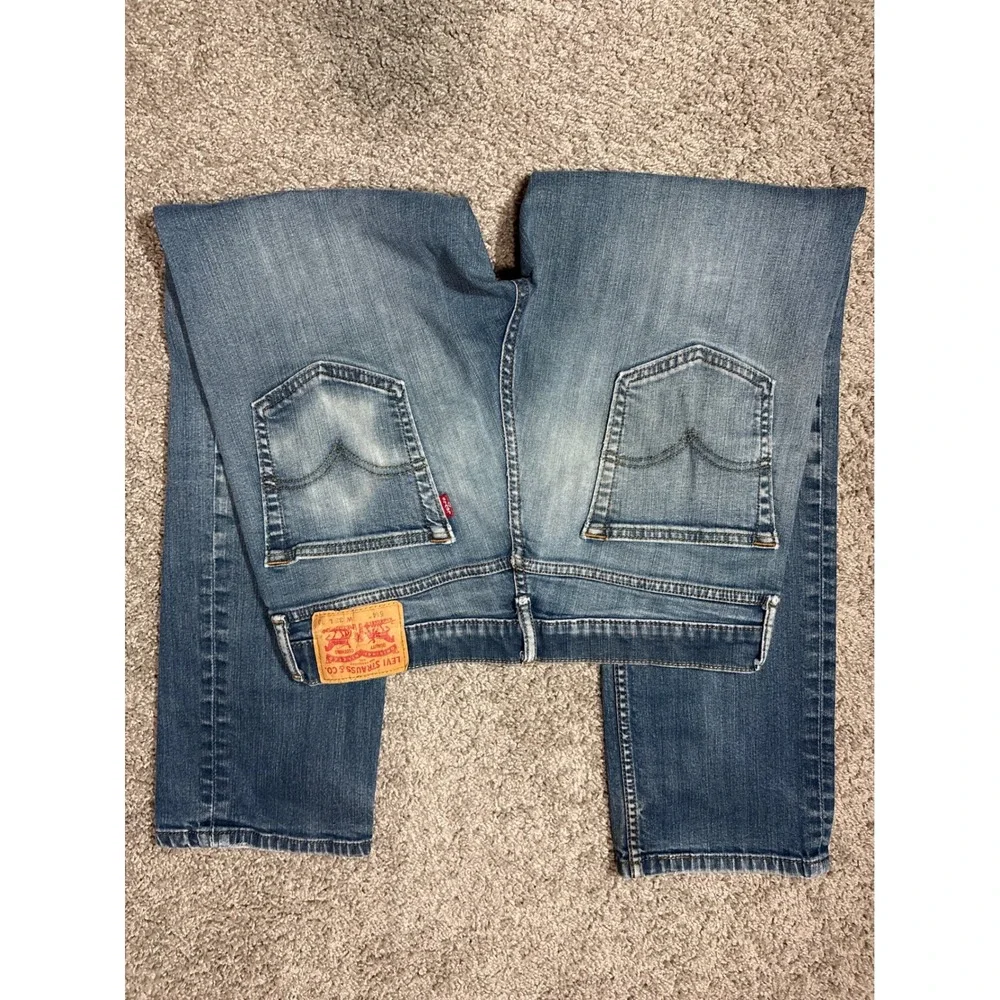 Levis 511 Slim Fit Distressed Blue Denim Jeans Mens Medium Wash 33X30